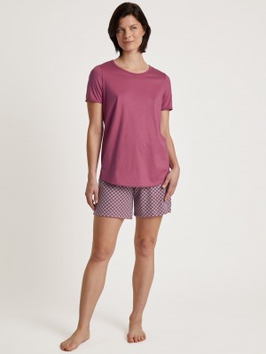 Calida Special Short Pyjama Nachtwäsche Damen Rot | 40523-QVZR