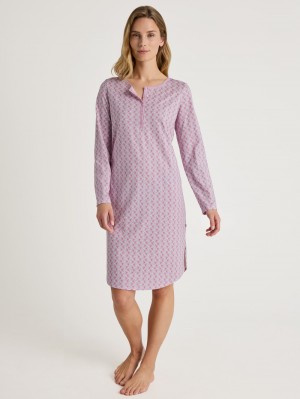 Calida Special Sleepshirt, Length 100 Cm Nachtwäsche Damen New Fragrant Lilac | 74823-TSUG