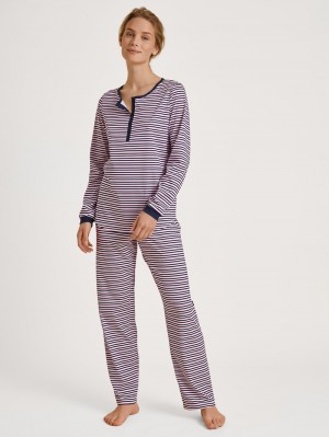 Calida Sweet Dreams Pyjama Nachtwäsche Damen Dunkelblau | 68015-XZFK