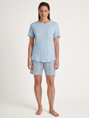 Calida Sweet Dreams Short Pyjama Nachtwäsche Damen Arctic Ice | 53740-PHOJ