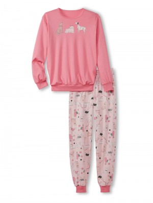 Calida Toddlers Dog Pyjama With Cuff Pyjama Kinder Strawberry Ice | 51428-QIWA