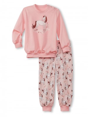 Calida Toddlers Horse Pyjama With Cuff Pyjama Kinder Hell | 87924-BEFG