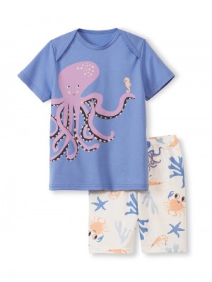 Calida Toddlers Sea Short Pyjama Pyjama Kinder Persian Jewel | 67904-FBGZ