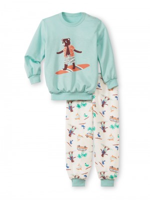 Calida Toddlers Surf Pyjama With Cuff Pyjama Kinder Blau | 84195-AFRL