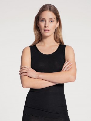 Calida True Confidence Tank Top Unterwäsche Damen Ws Schwarz | 45623-LFWK