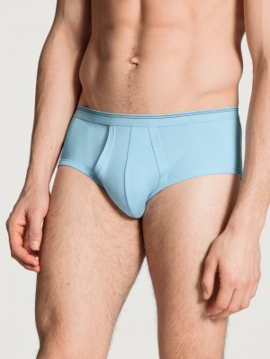 Calida Twisted Cotton Classic Brief With Fly Unterwäsche Herren Eisblau | 57136-VKCJ