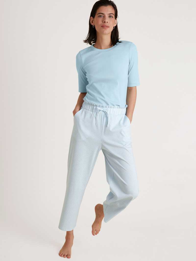 Calida Amalfi Journey Shirt Short Sleeve Loungewear Damen Blau | 16803-MJRL