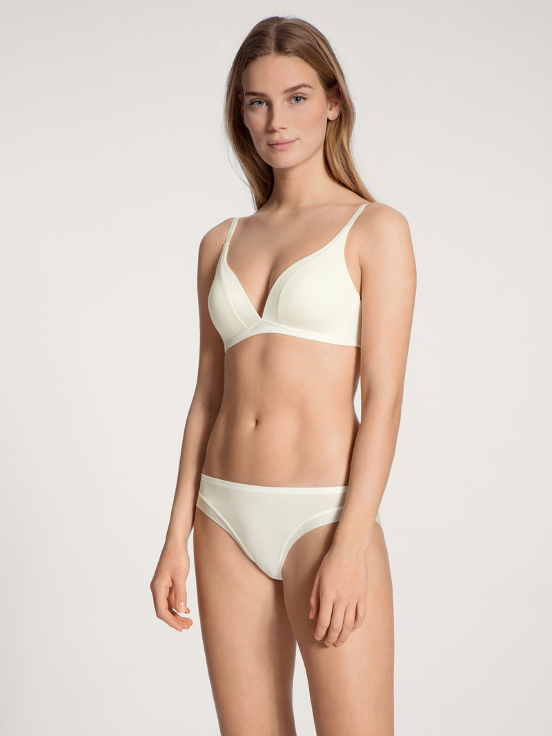 Calida Cate Triangle Bra With Padding Unterwäsche Damen Alabaster Crème | 52086-YMSQ