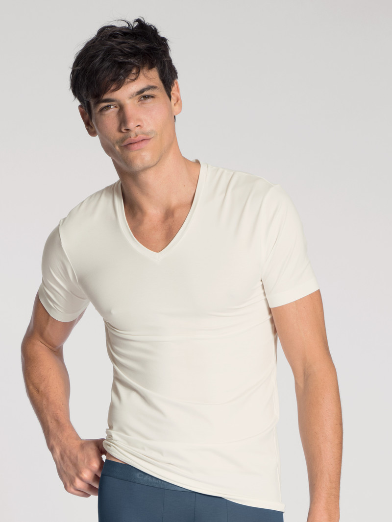 Calida Circular Day T-shirt, Cradle To Cradle Certified® Loungewear Herren Weiß | 39514-YMKZ