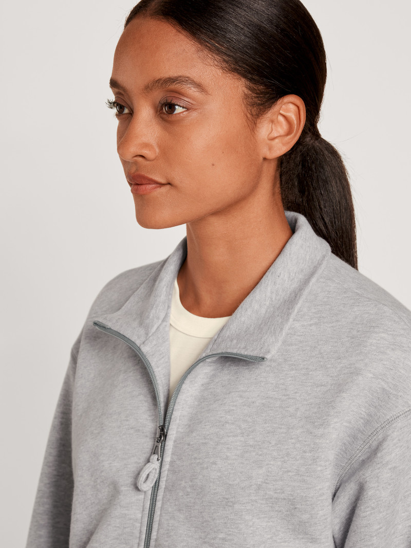 Calida Circular Lounge Jacket, Cradle To Cradle Certified® Loungewear Damen Grau | 14769-USIT