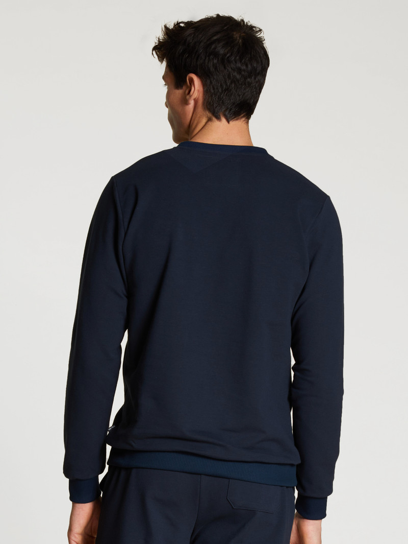 Calida Circular Lounge Sweatshirt, Cradle To Cradle Certified® Loungewear Herren Dunkel | 92480-IJEO