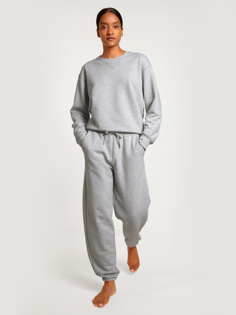 Calida Circular Lounge Sweatshirt, Cradle To Cradle Certified® Loungewear Damen Grau | 64190-IKSP