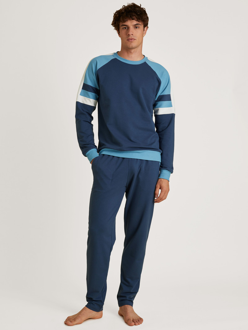 Calida Circular Refresh Jogging Trousers, Cradle To Cradle Certified® Loungewear Herren Blau | 68143-HAPZ