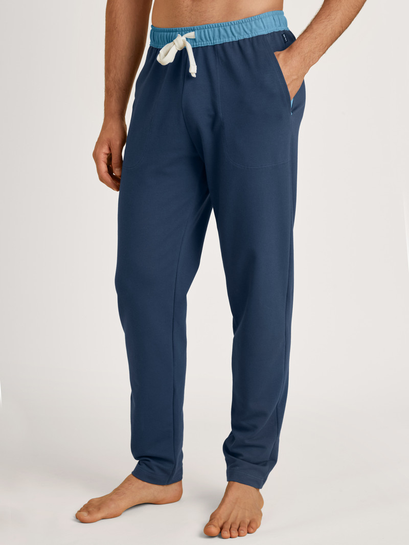 Calida Circular Refresh Jogging Trousers, Cradle To Cradle Certified® Loungewear Herren Blau | 68143-HAPZ