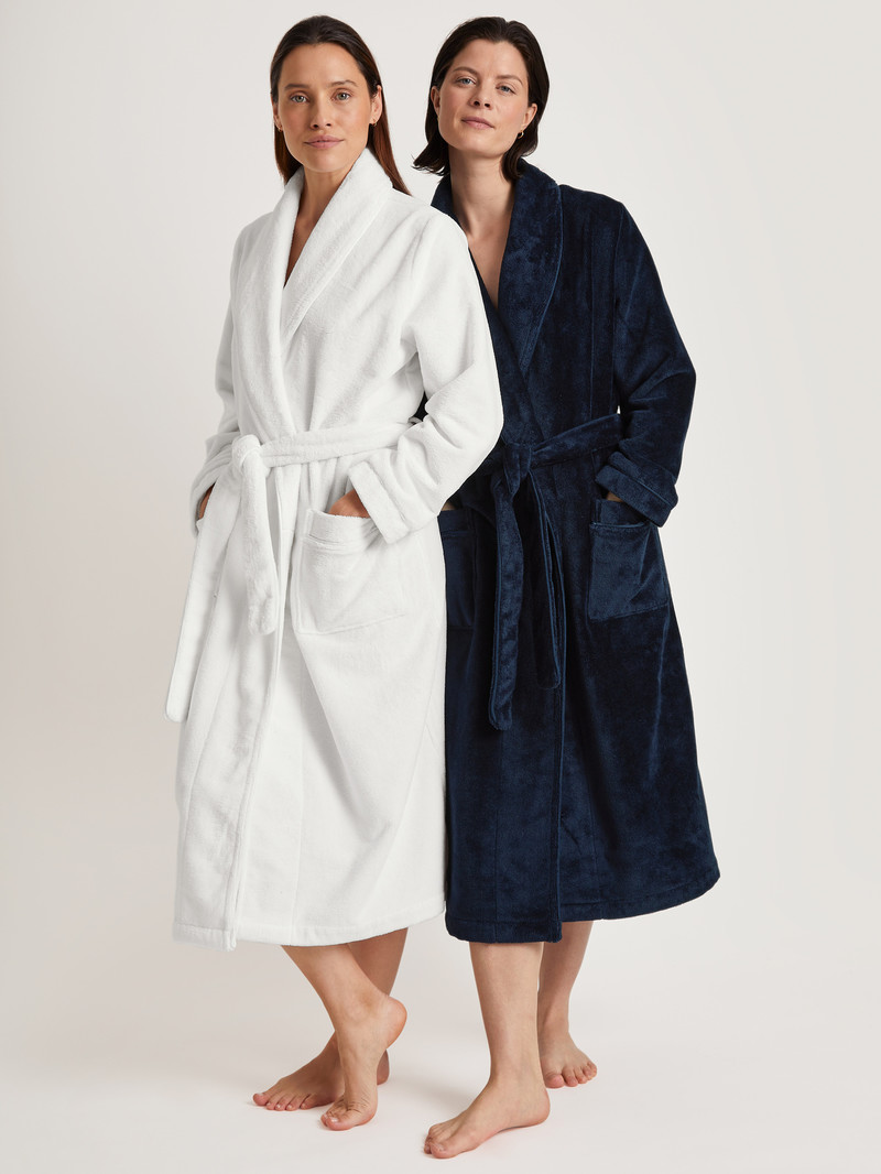 Calida Cosy Shower Bathrobe Bathrobes Damen Dunkelblau | 06821-CWLJ