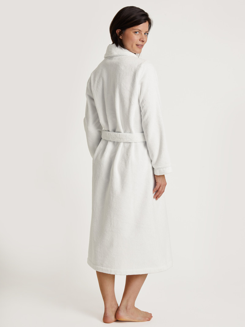 Calida Cosy Shower Bathrobe Bathrobes Damen Weiß | 04369-ADFN