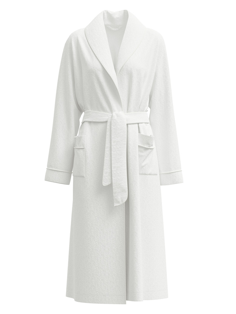 Calida Cosy Shower Bathrobe Bathrobes Damen Weiß | 04369-ADFN