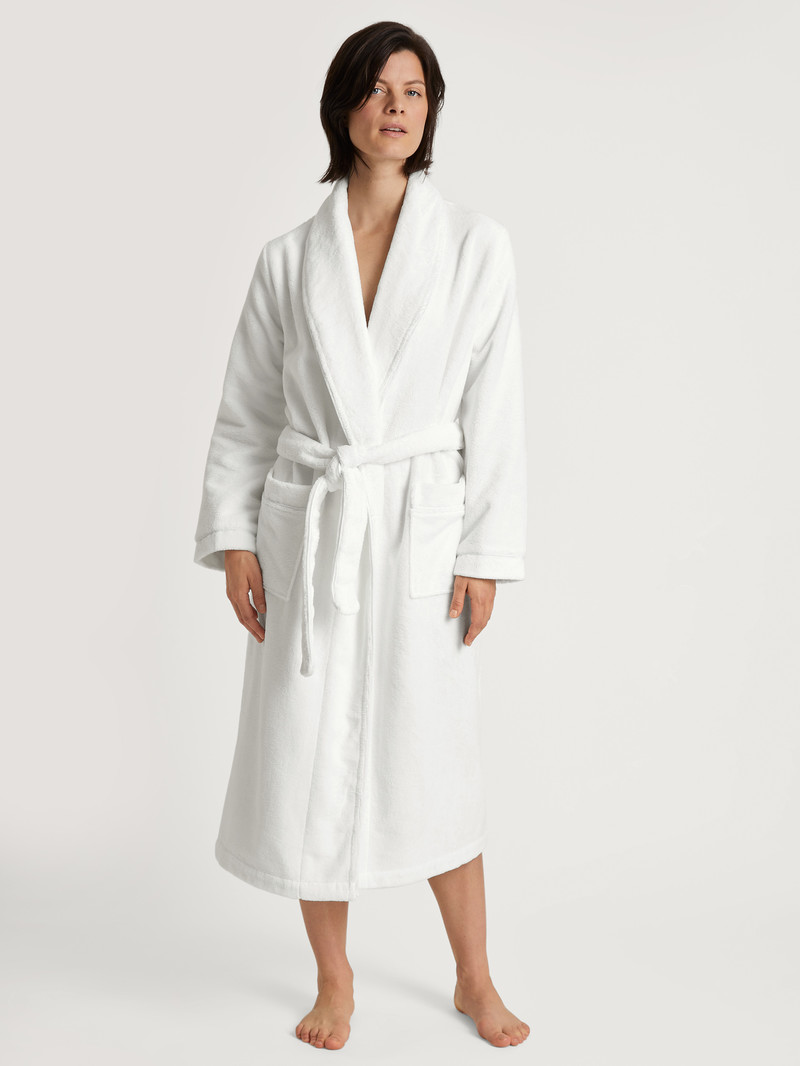 Calida Cosy Shower Bathrobe Bathrobes Damen Weiß | 04369-ADFN