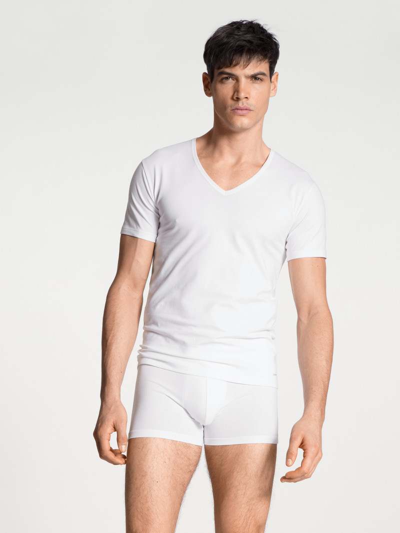 Calida Cotton Code Boxer Brief Unterwäsche Herren Weiss | 93145-VSTE