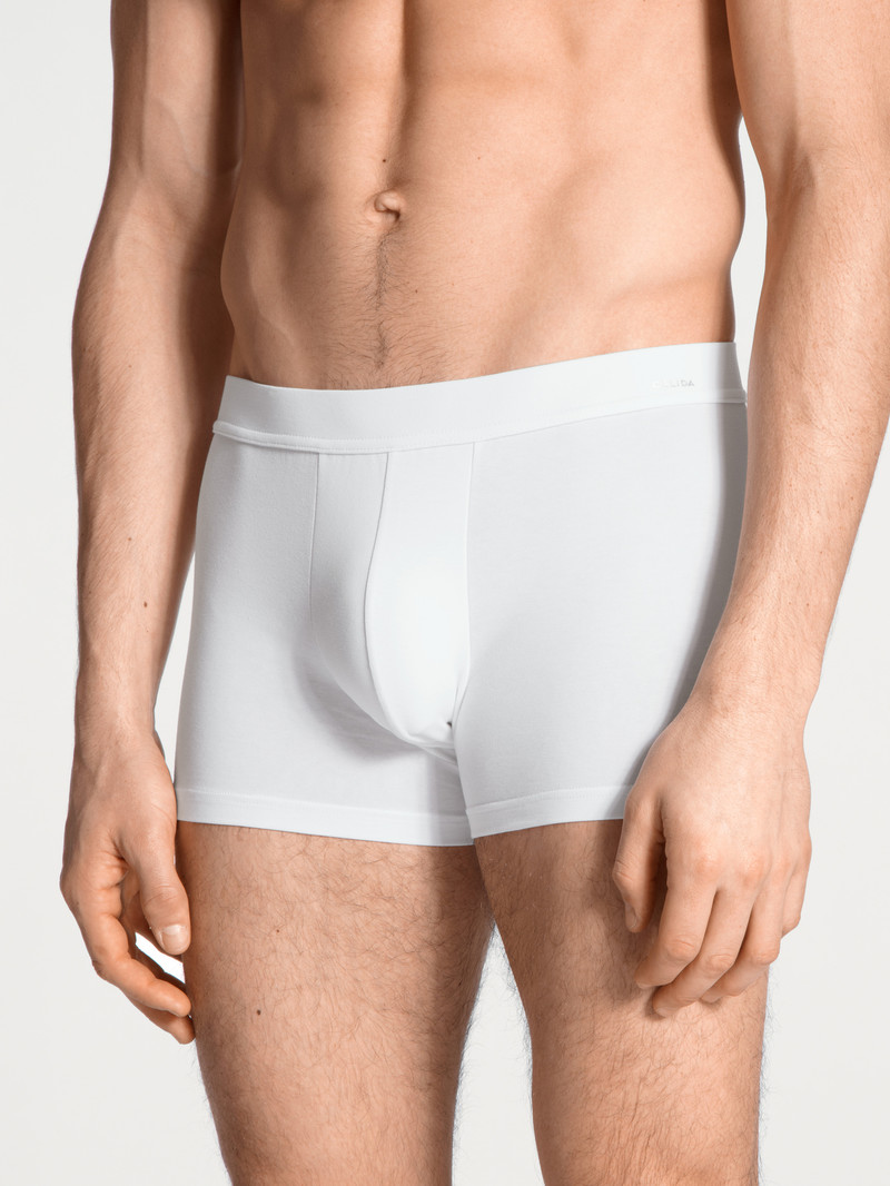 Calida Cotton Code Boxer Brief Unterwäsche Herren Weiss | 93145-VSTE