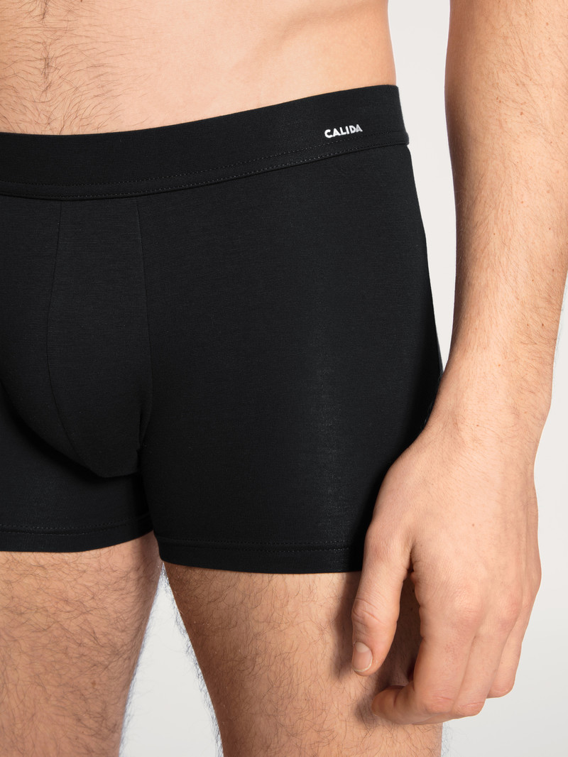 Calida Cotton Code Boxer Brief Unterwäsche Herren Schwarz | 95602-CXIA