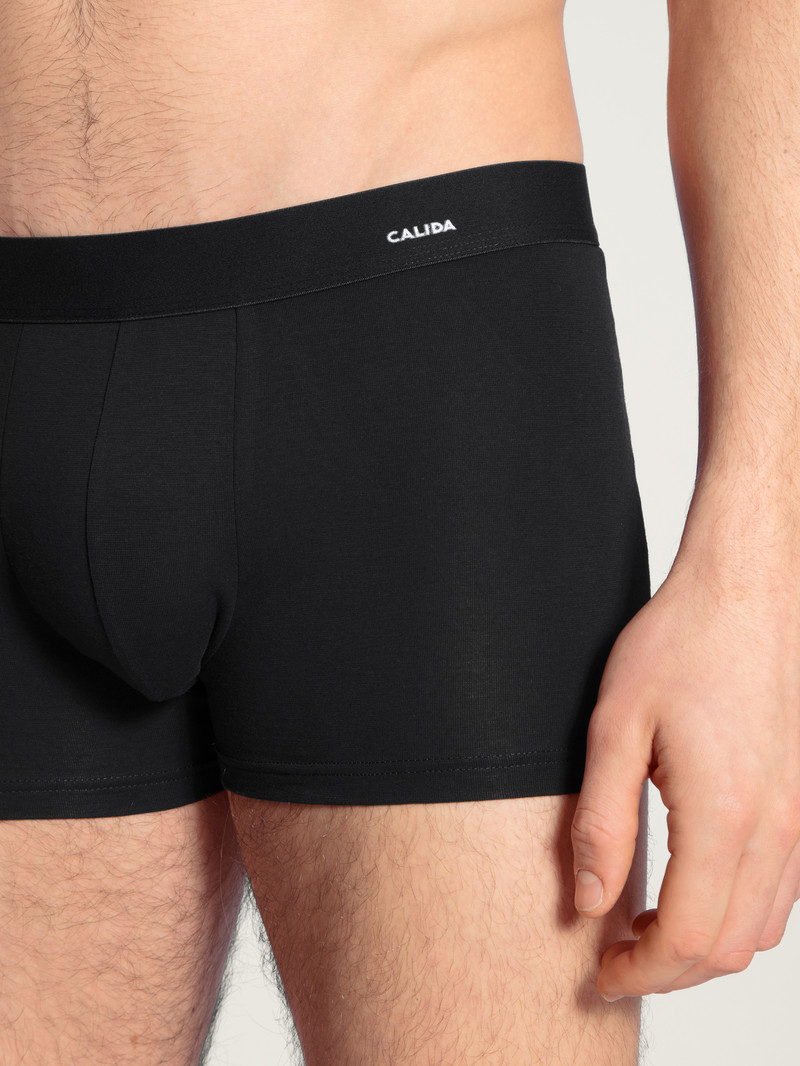 Calida Cotton Code Boxer Brief Unterwäsche Herren Schwarz | 47032-RAIW