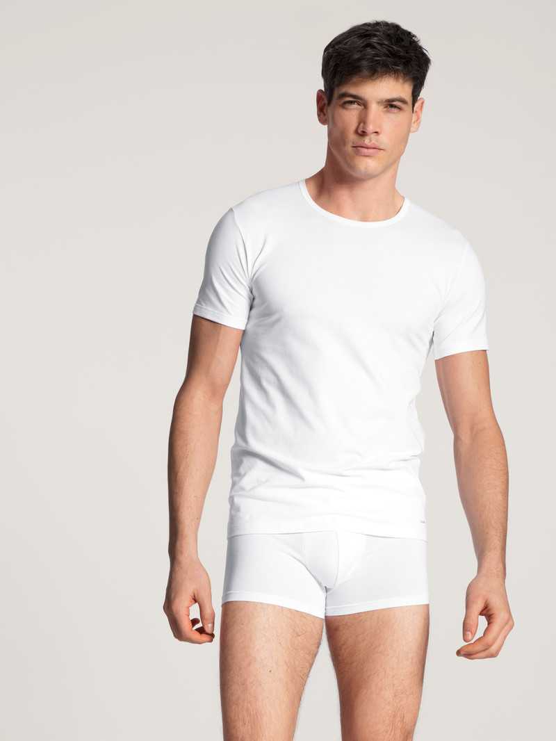 Calida Cotton Code Boxer Brief Unterwäsche Herren Weiss | 28146-AMCY