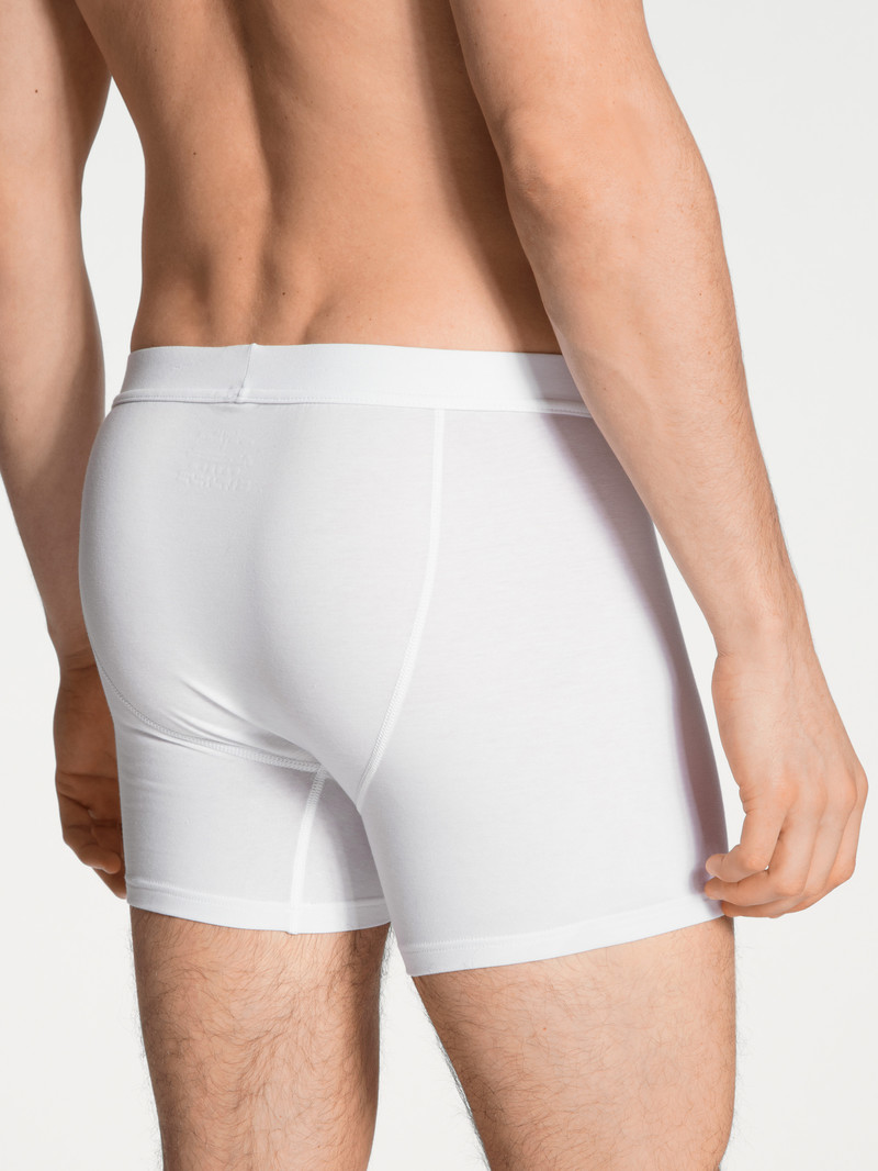 Calida Cotton Code Boxer Brief, With Fly Unterwäsche Herren Weiss | 42851-ZNIO