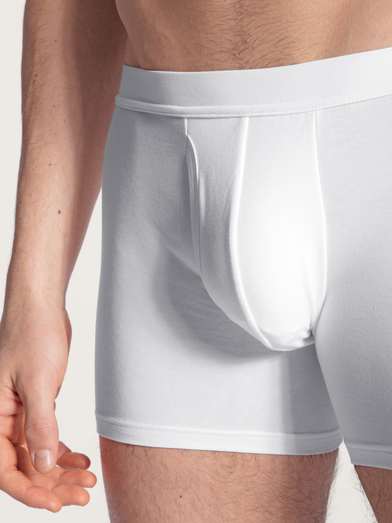 Calida Cotton Code Boxer Brief, With Fly Unterwäsche Herren Weiss | 42851-ZNIO