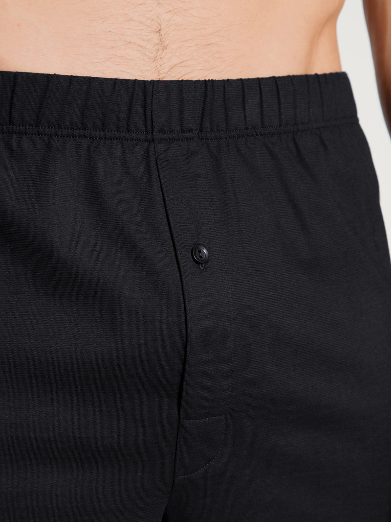 Calida Cotton Code Boxer Shorts With Fly Unterwäsche Herren Schwarz | 15230-UFDC