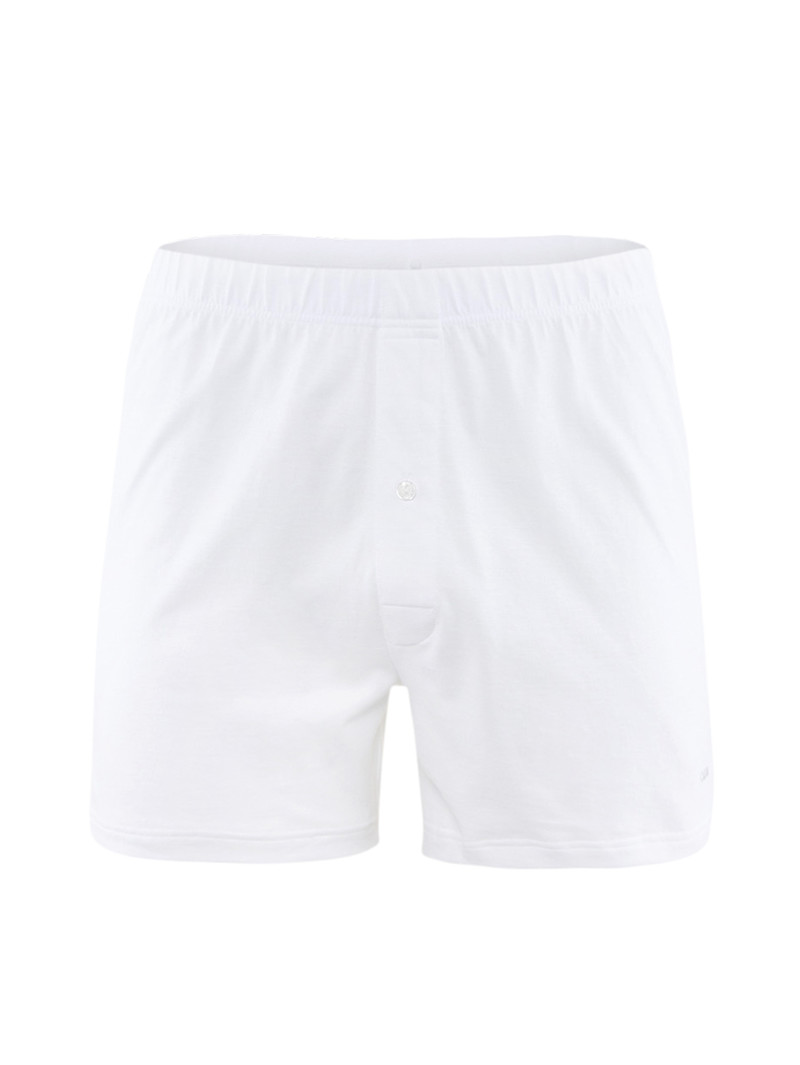 Calida Cotton Code Boxer Shorts With Fly Unterwäsche Herren Weiss | 40958-MGIH