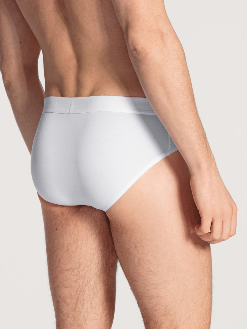 Calida Cotton Code Brief Unterwäsche Herren Weiss | 21075-UODM