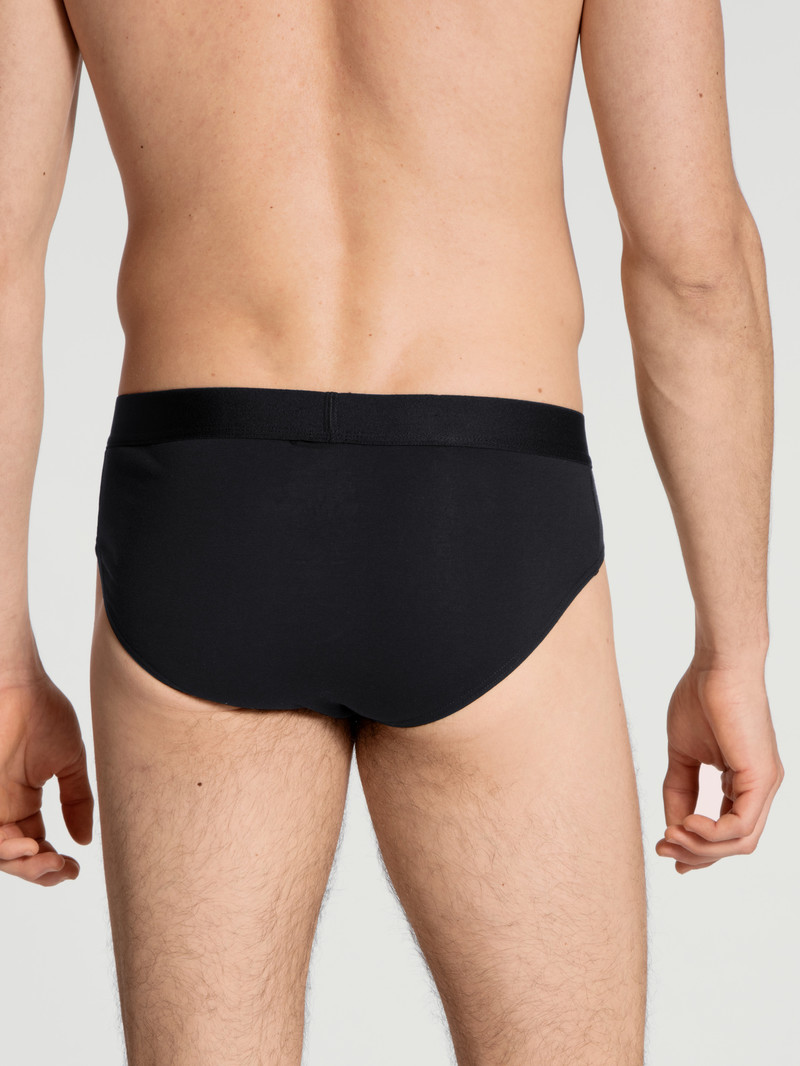 Calida Cotton Code Brief Unterwäsche Herren Schwarz | 76154-NLCS