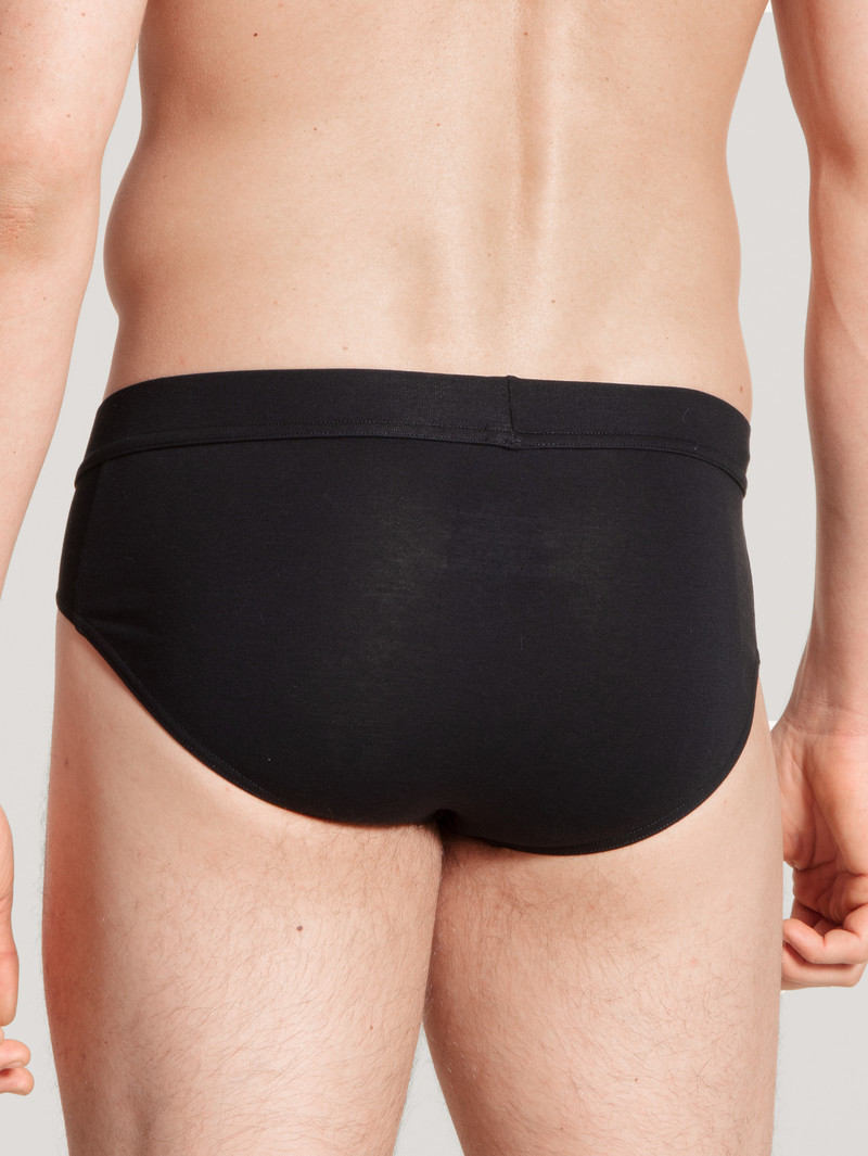 Calida Cotton Code Brief Unterwäsche Herren Schwarz | 60913-ZTKM