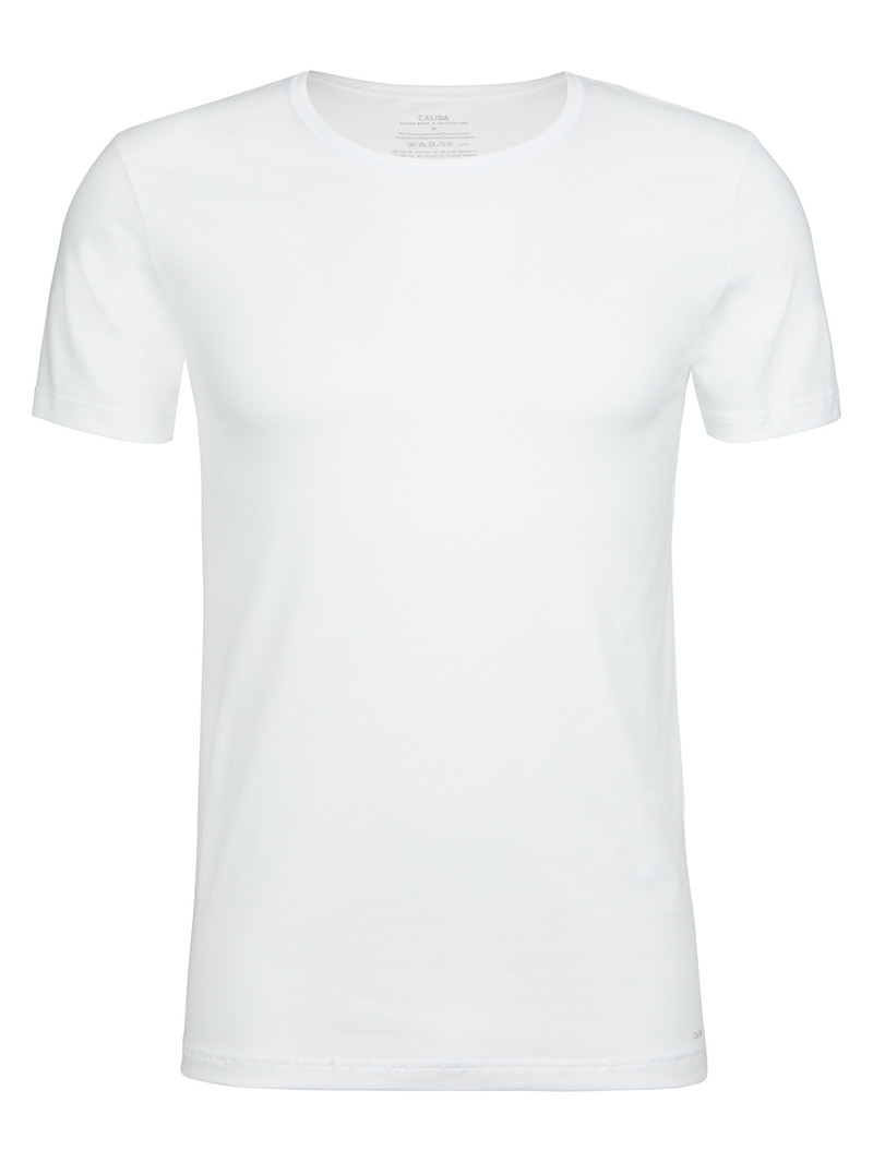 Calida Cotton Code T-shirt Unterwäsche Herren Weiss | 63894-QTCY