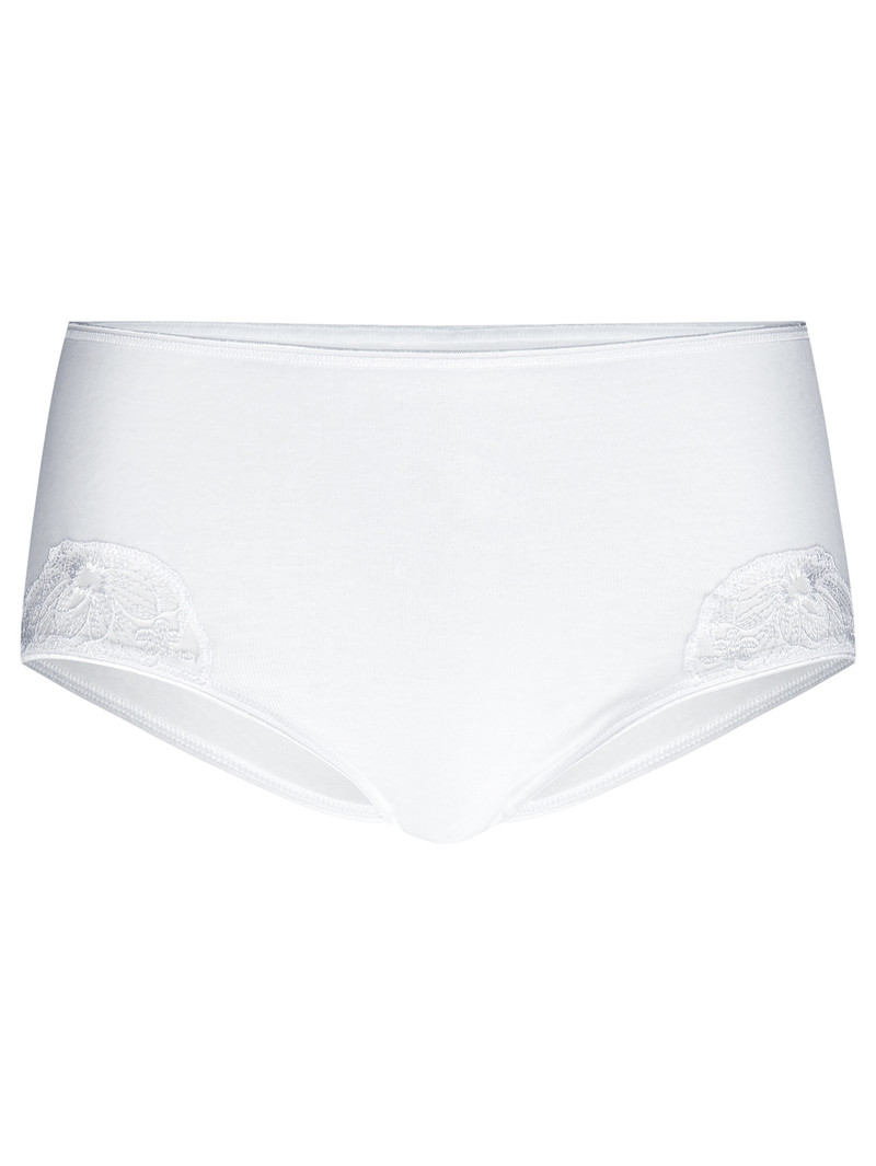 Calida Cotton Desire Midi Brief Unterwäsche Damen Weiss | 90385-ZPJG