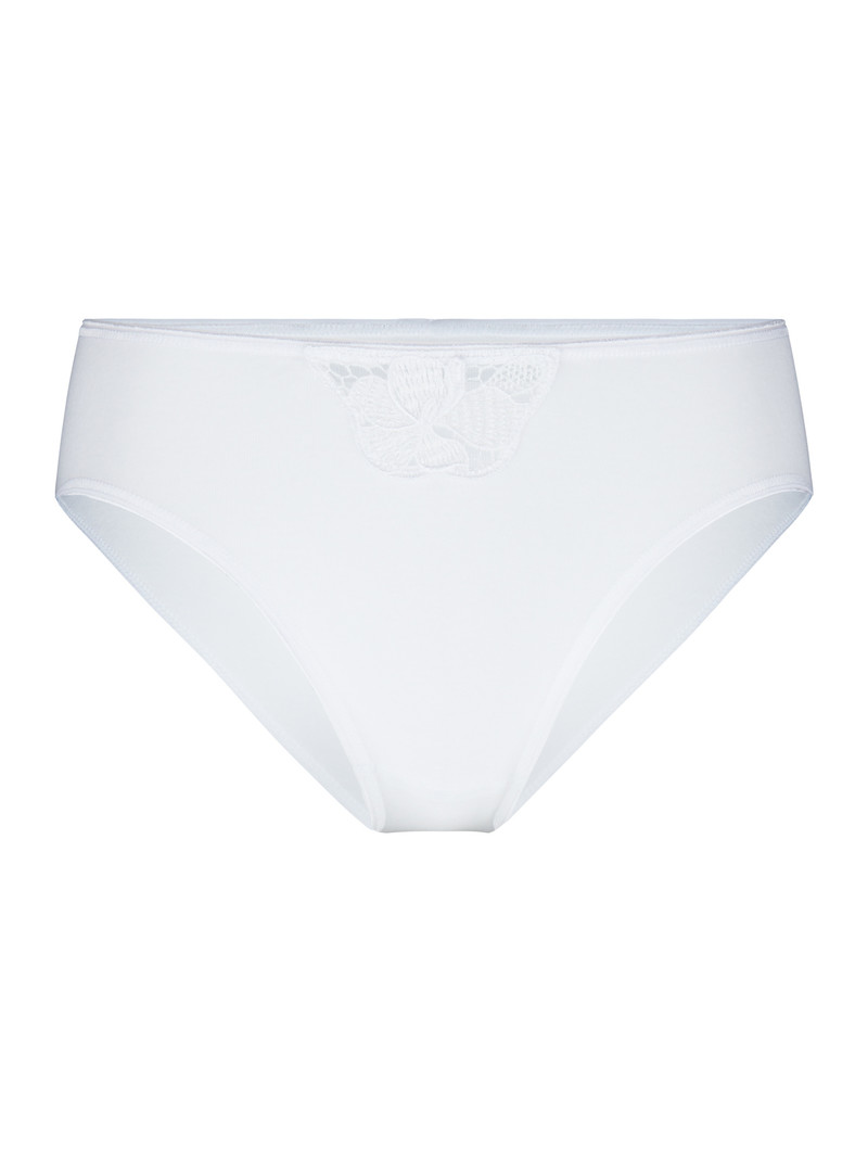 Calida Cotton Desire Mini Brief Unterwäsche Damen Weiss | 60724-MQZE