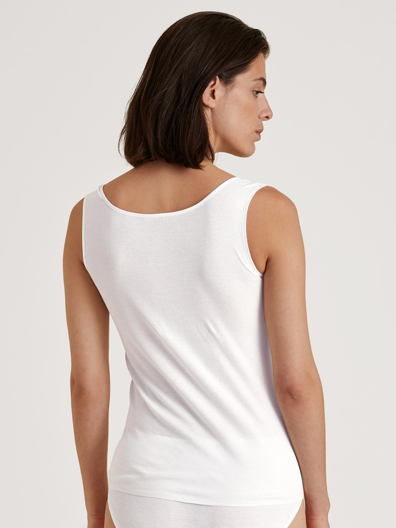 Calida Cotton Desire Tank Top Unterwäsche Damen Weiss | 20148-NRLV