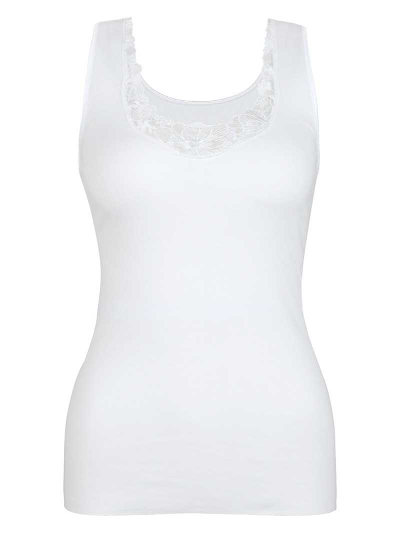 Calida Cotton Desire Tank Top Unterwäsche Damen Weiss | 43078-OWET