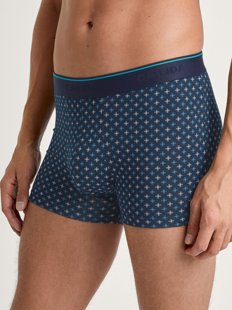 Calida Cotton Stretch Boxer Brief Unterwäsche Herren Dunkel | 36519-UTYB