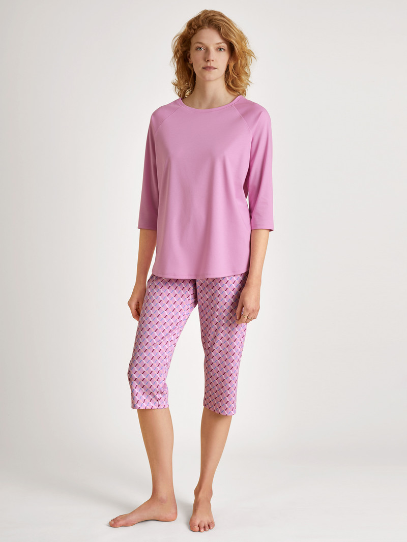 Calida Daylight Dreams 3/4 Pyjama Nachtwäsche Damen Rosa | 97236-XPKQ