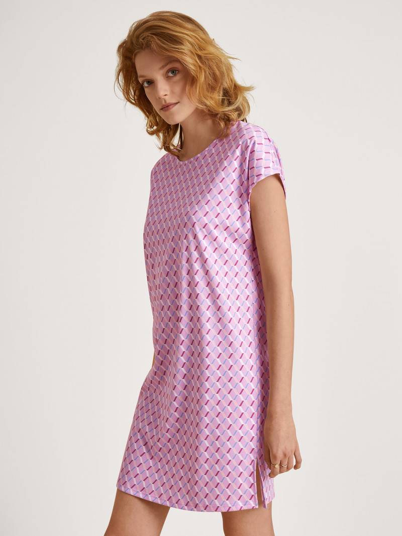 Calida Daylight Dreams Sleepshirt, Length 90cm Nachtwäsche Damen Rosa | 63147-NISJ