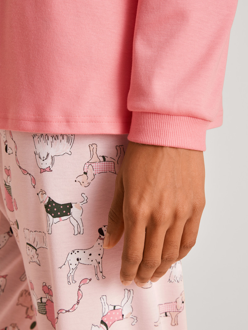 Calida Dog Dreams Pyjama Nachtwäsche Damen Strawberry Ice | 09162-MQZC