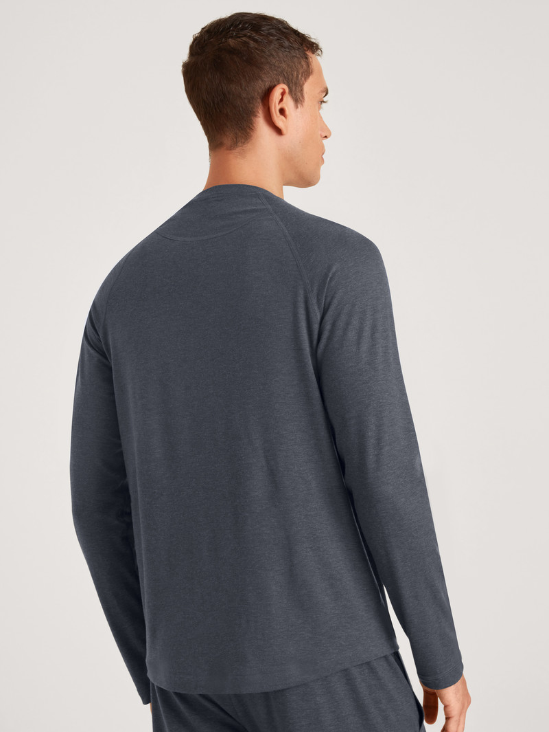 Calida Dsw Warming Shirt Long-sleeve Deepsleepwear Herren Anthrazit | 23415-LPOU