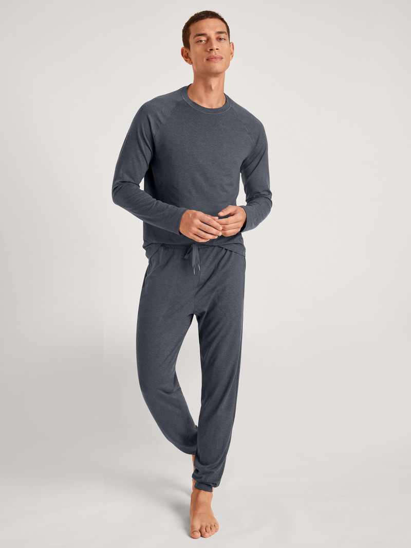 Calida Dsw Warming Shirt Long-sleeve Deepsleepwear Herren Anthrazit | 23415-LPOU