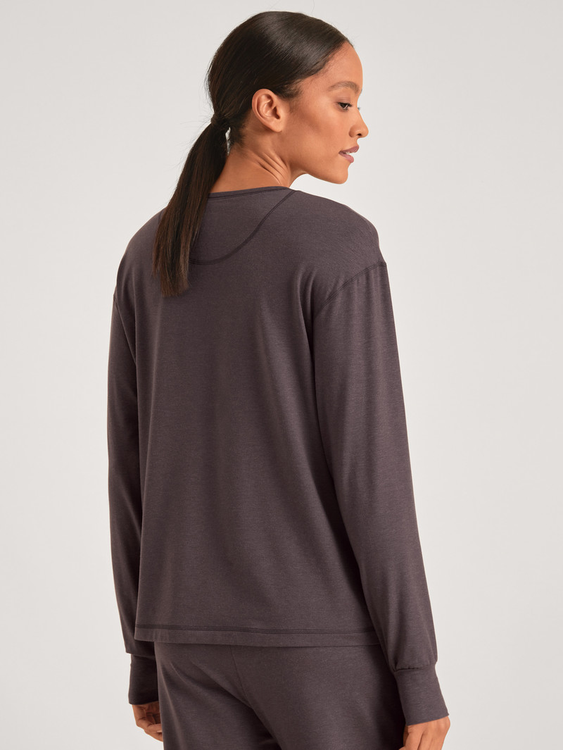 Calida Dsw Warming Shirt Long-sleeve Nachtwäsche Damen Soft Taupe | 78591-SUGJ