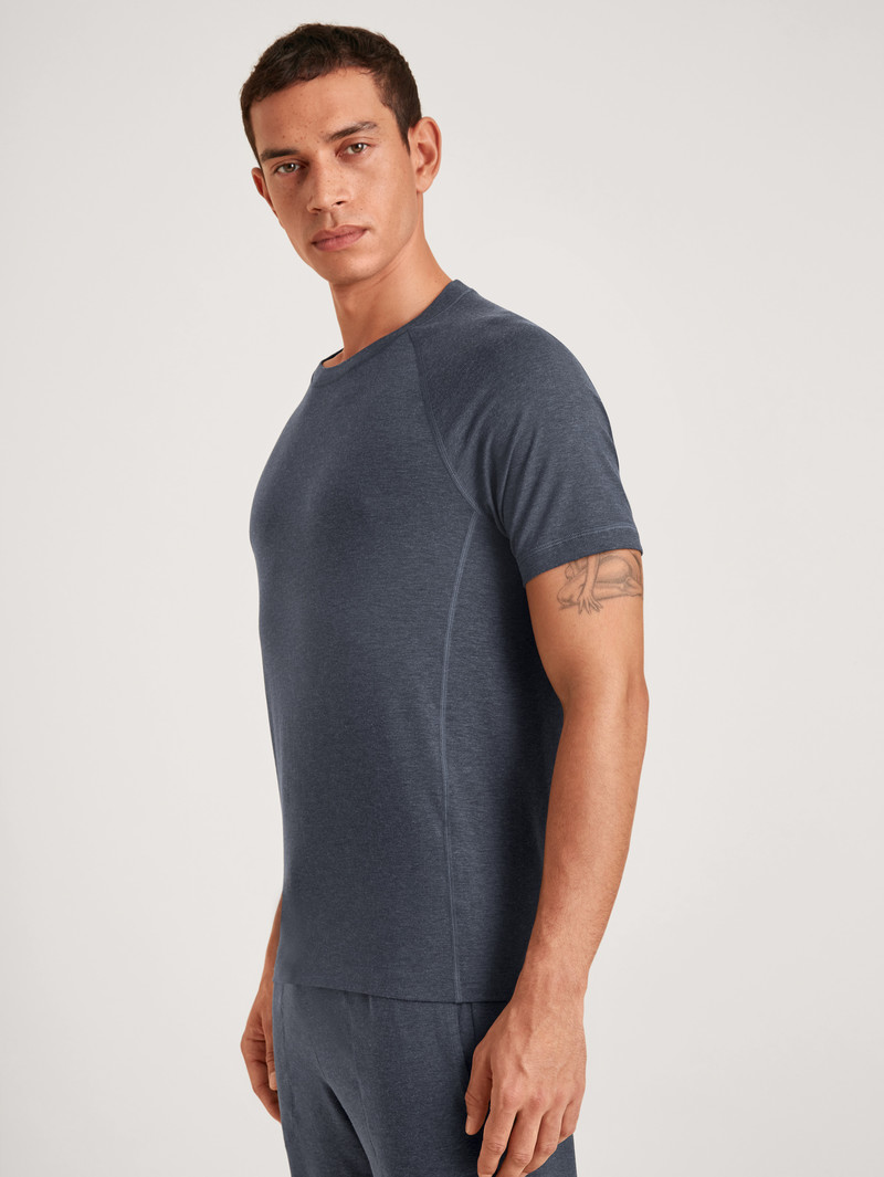 Calida Dsw Warming Shirt Short Sleeve Deepsleepwear Herren Anthrazit | 25146-YSMQ