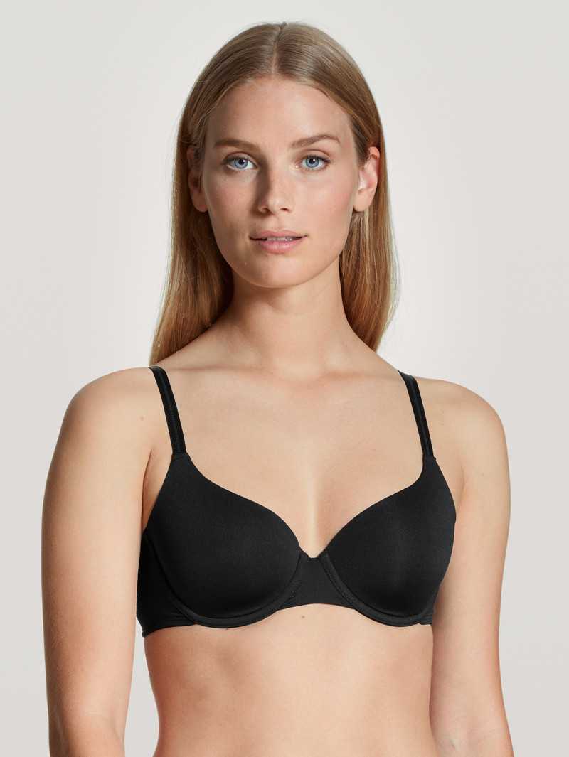 Calida Eco Sense Bra With Underwiring Unterwäsche Damen Schwarz | 27681-FLXG