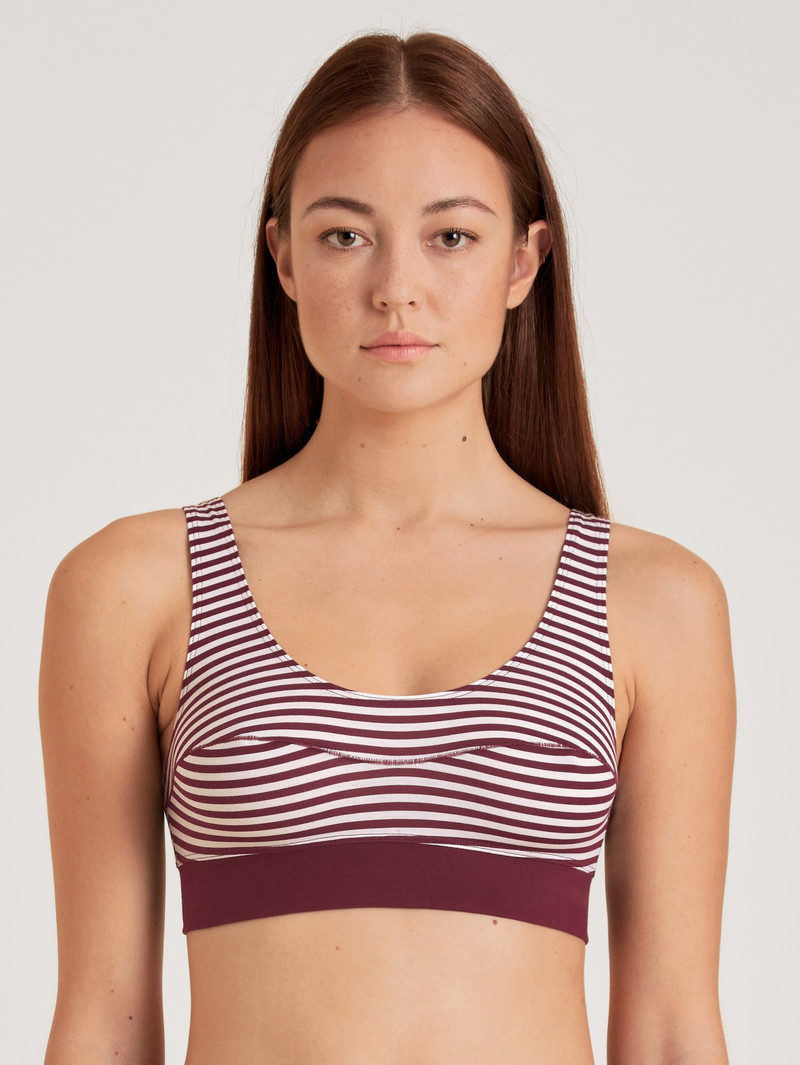 Calida Elastic Bustier Yoga Damen Rot | 19670-EYPR