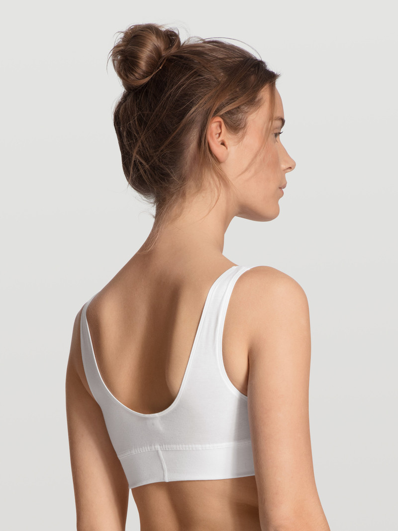 Calida Elastic Bustier Yoga Damen Weiss | 47902-AIKH